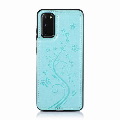 Small Butterfly Embossed Leather Case Card Mobile Phone Protective Shell