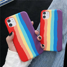 Compatible With , Tide Brand Liquid Rainbow Iphone11pro  X Mobile Phone Case Xs Max Suitable For Personality 7p 8plus Couples