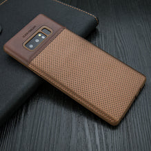 Leather note8 protective shell