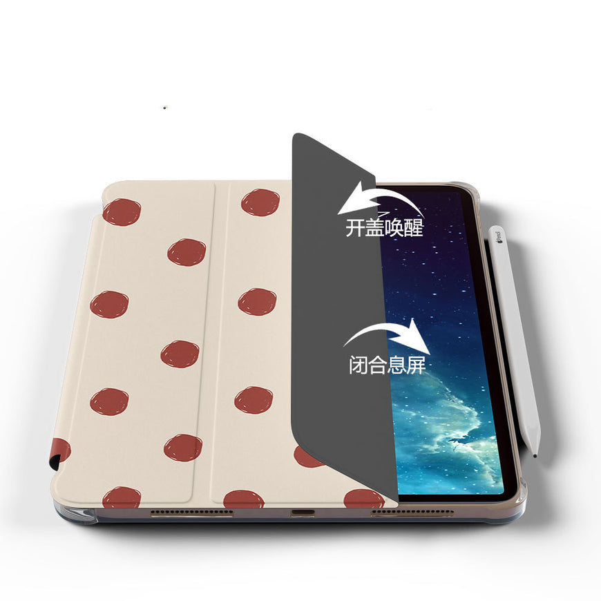 Flip Tri-Fold Pen Tray Silicone Tablet Case