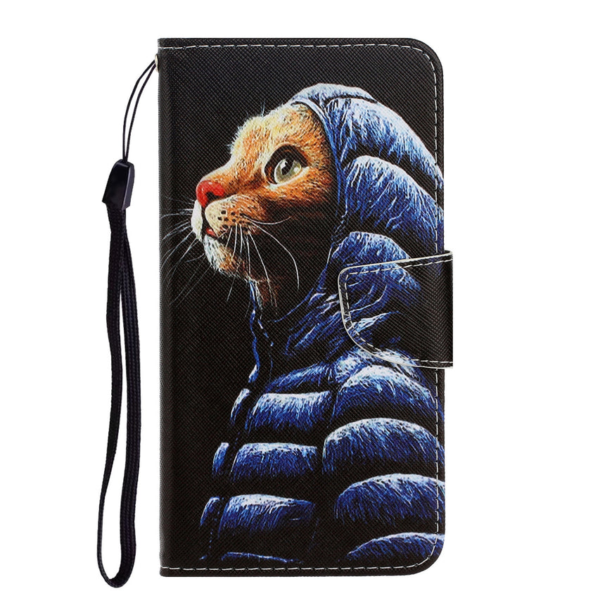 Cat Painted Phone Case Leather Case for Xiaomi 10Pro